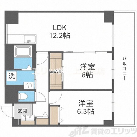 レジディア西天満の物件間取画像